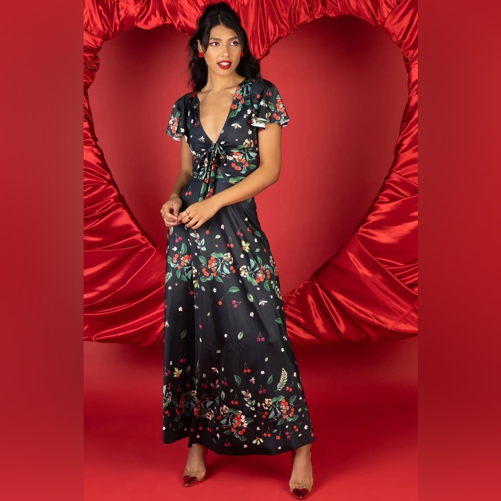 BlackMilk Wild Cherry Rio Maxi Dress
